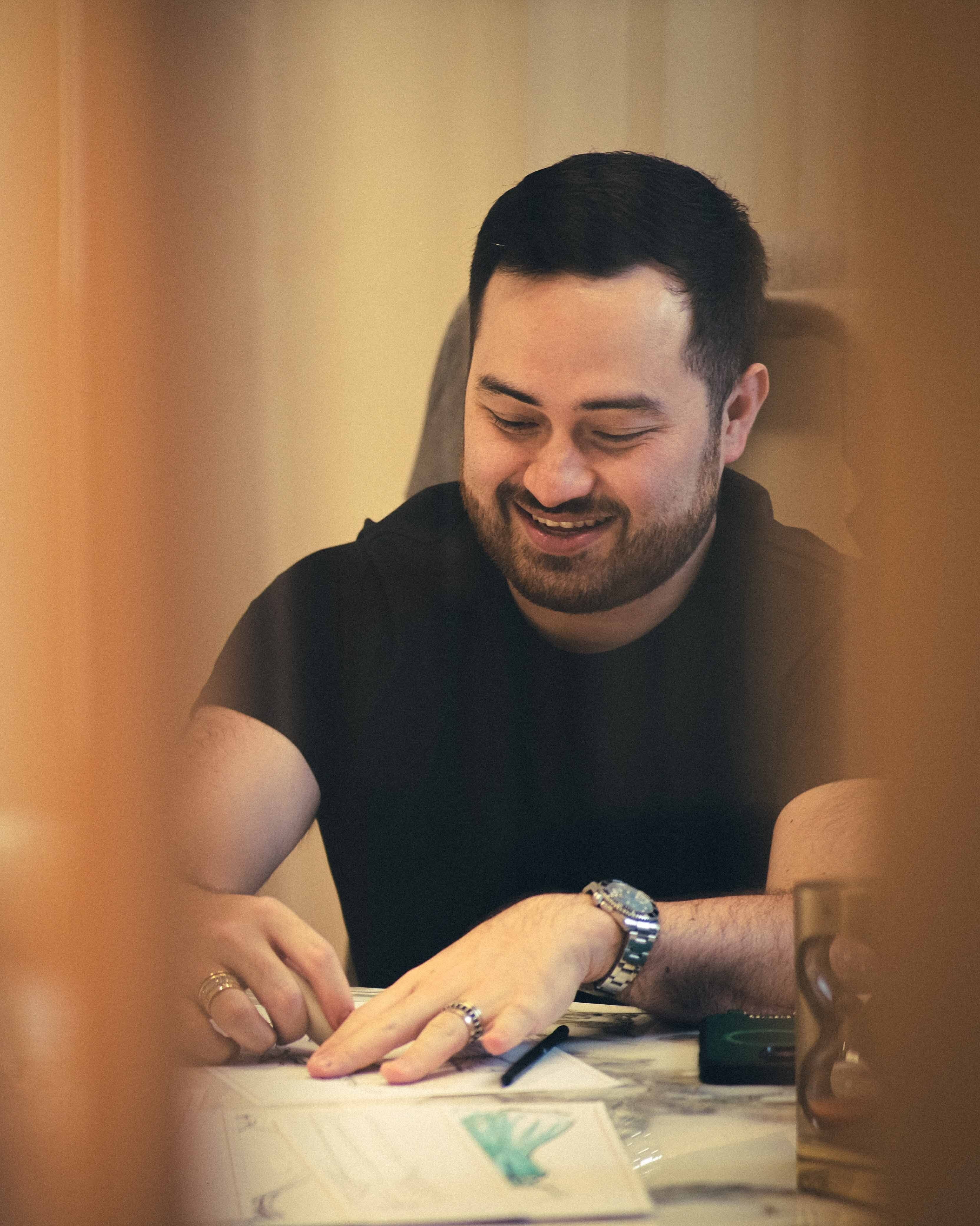 Vania and Mark working in their respective ateliers. PHOTOS: COURTESY OF PLAINS AND PRINTS
